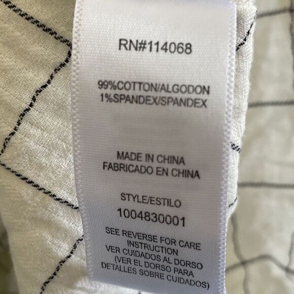 PAMELA LOVE Dress Womens Medium Plaid Halter Apron Midi Ivory Open Back Pockets - Picture 10 of 11